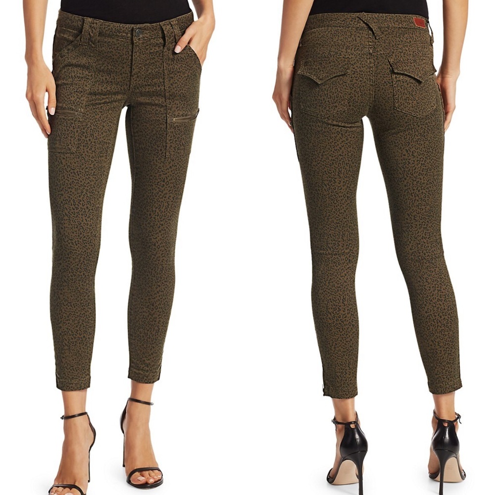 Joie Leopard Print Mid-Rise Skinny Cargo Skinny Jeans Size 27